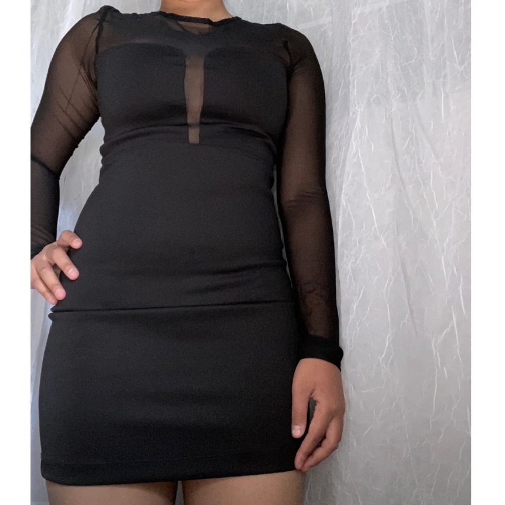 F21 backless, mesh dress